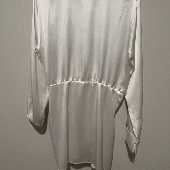 Zara satin effect dress, size small, color white - Picture 6 of 6